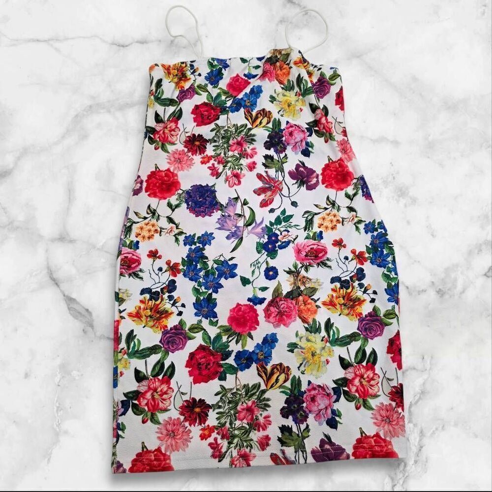 Shein Floral White Dress Size Medium